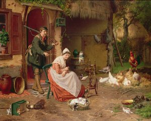 Farmyard Scene, 19th century by Jan David Cole